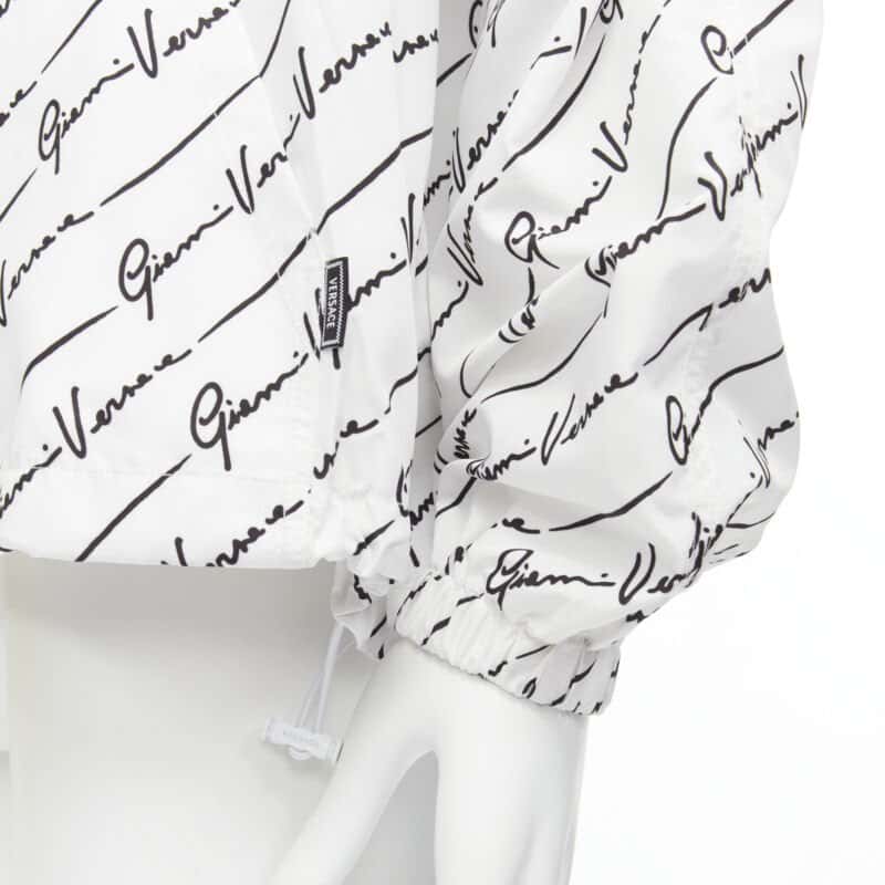 Versace White Hood Windbreaker White Never worn, with tag - Back View