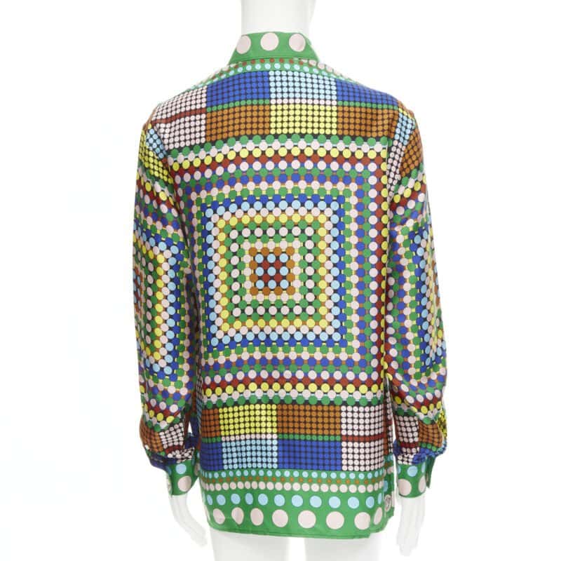 Versace Pop Dot Shirt MultiColor Silk Never worn, with tag - Box View