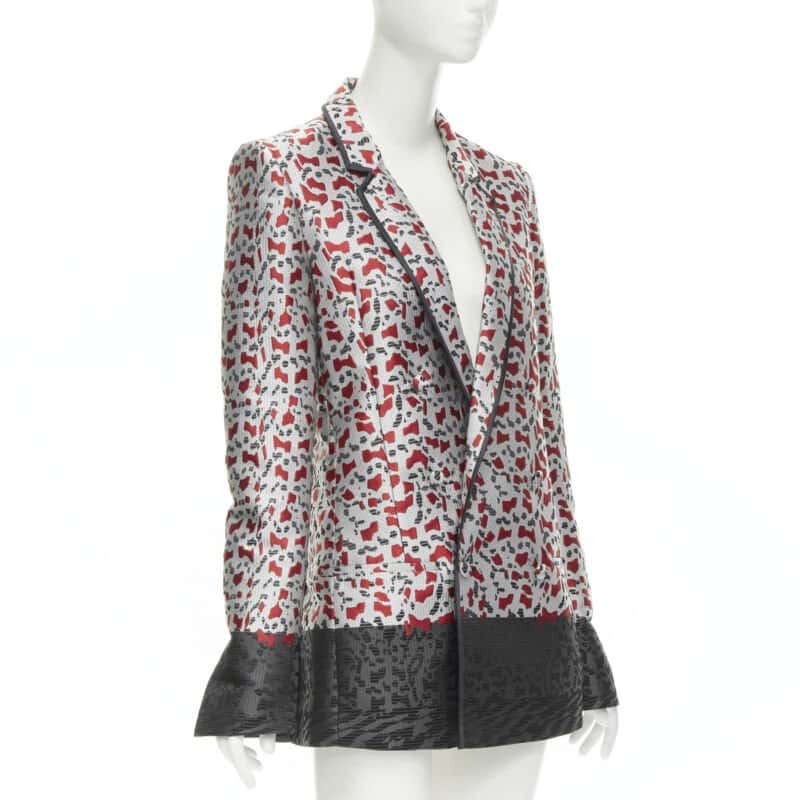 Haider Ackermann Blood Jacquard Blazer Grey Polyester Never worn, with tag - Inside View