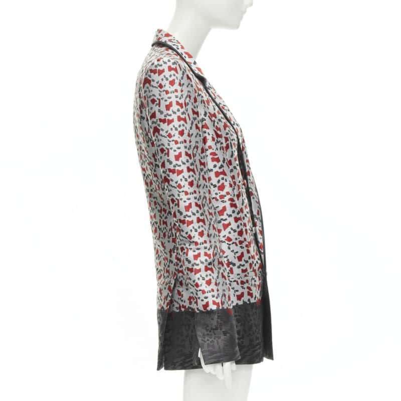 Haider Ackermann Blood Jacquard Blazer Grey Polyester Never worn, with tag - Model View