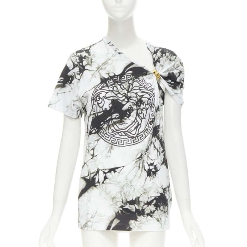 Versace Medusa Tie Dye Tee White Cotton Never worn, with tag - Front View