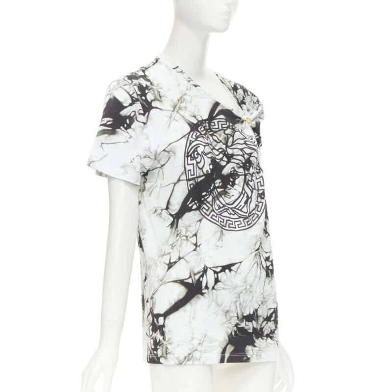 Versace Medusa Tie Dye Tee White Cotton Never worn, with tag - Model View