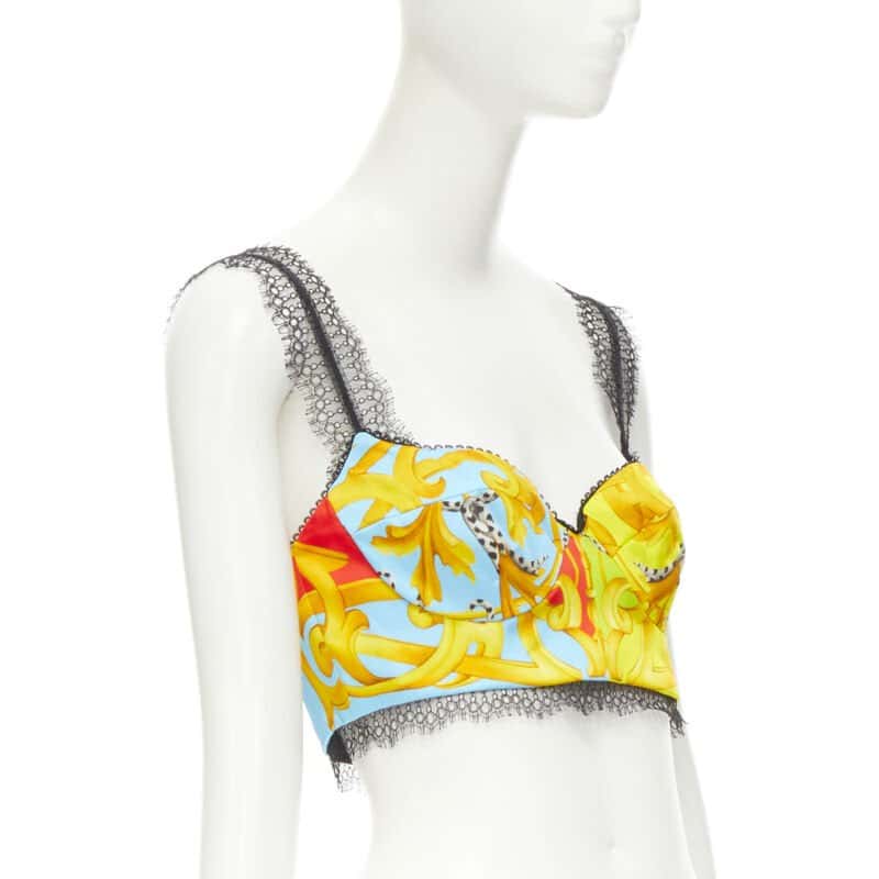 Versace Pop Lace Bustier MultiColor Polyester Never worn, with tag - Front View
