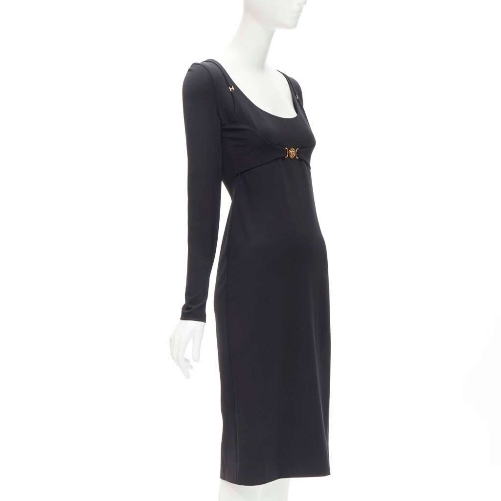 Versace Tresor Bustier Dress Black Viscose Never worn, with tag - Back View