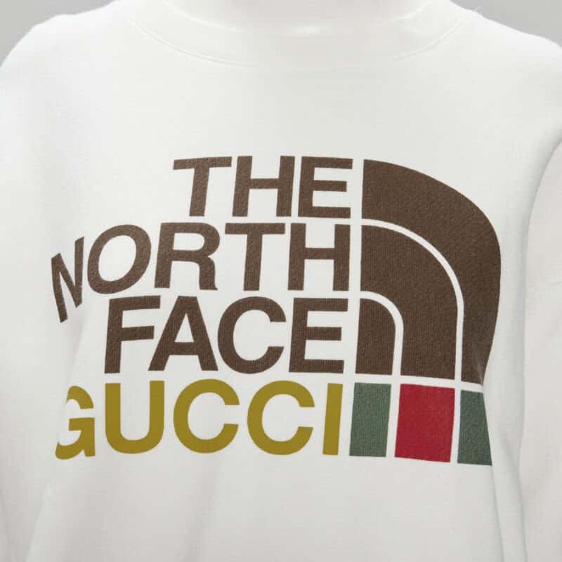 Gucci Logo Cotton Sweatshirt White Cotton Never worn - Back View