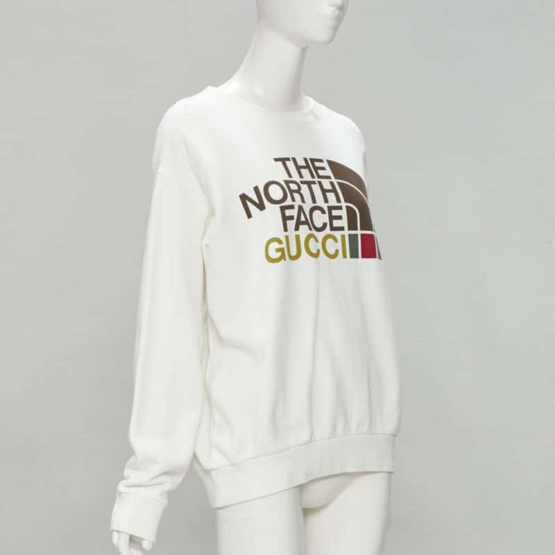 Gucci Logo Cotton Sweatshirt White Cotton Never worn - Inside View