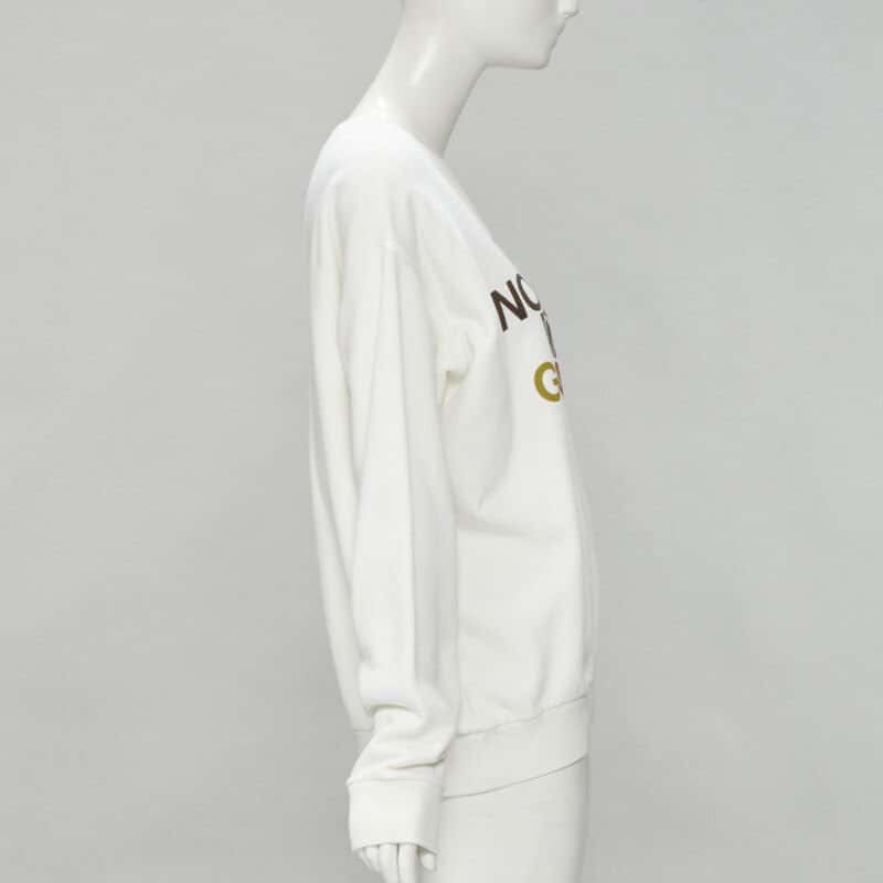 Gucci Logo Cotton Sweatshirt White Cotton Never worn - Model View