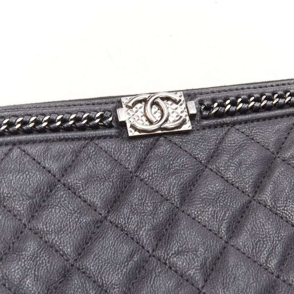 Chanel O Case Black Leather Never worn - Box View