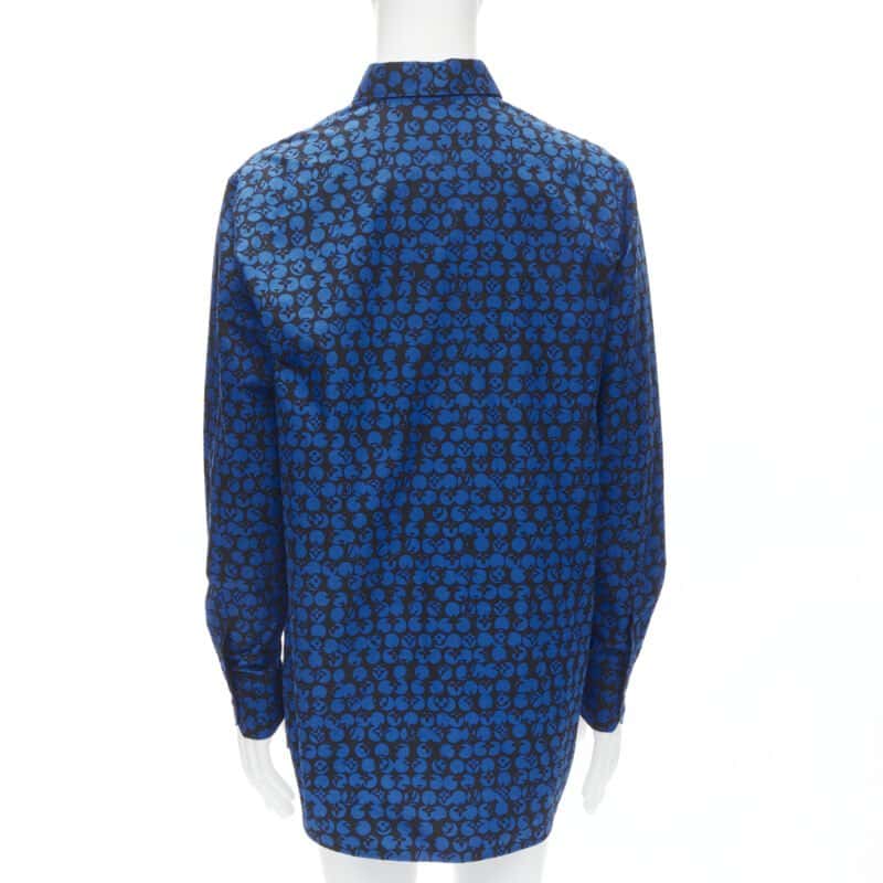 Louis Vuitton Polka Dot Shirt Blue Cotton Never worn - Box View