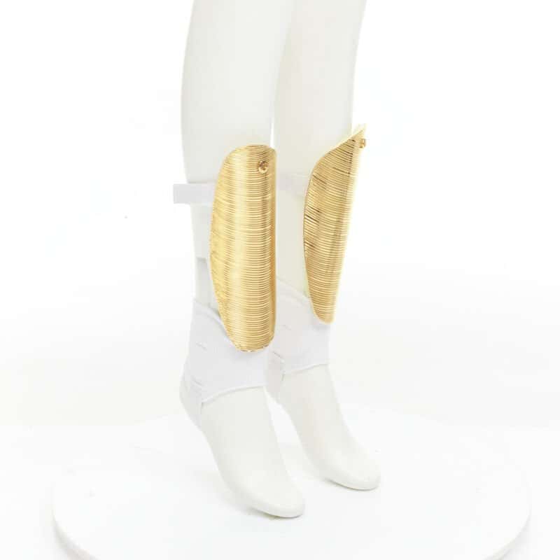 Gucci GG Shin Guards Gold Metal Fair - Inside View
