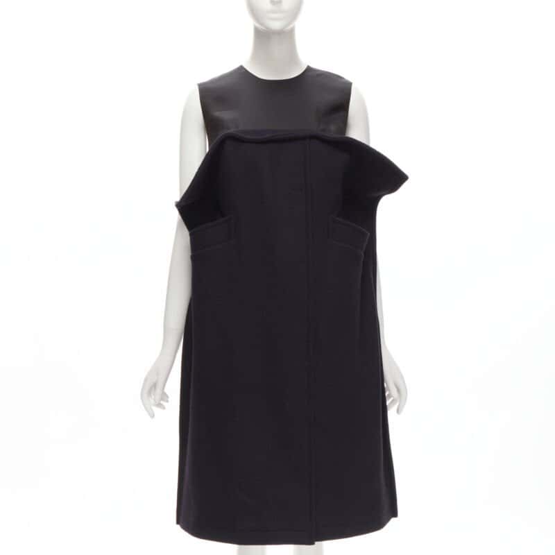 Maison Martin Margiela 2D Wool Dress Navy Wool Never worn, with tag - Inside View