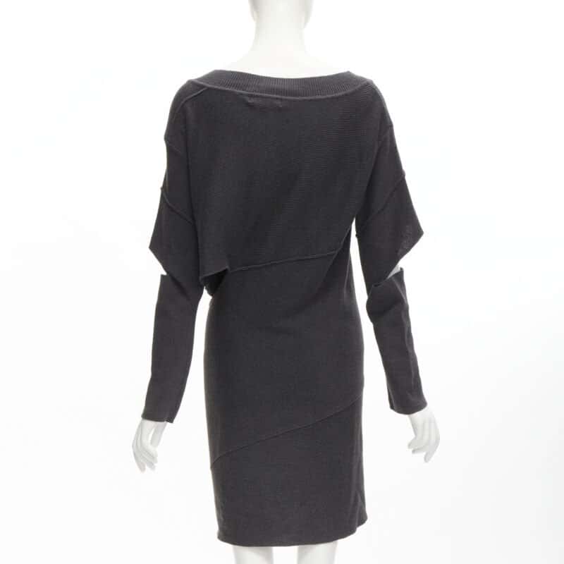 Issey Miyake Bias Cutout Dress Grey Cotton Good - Box View