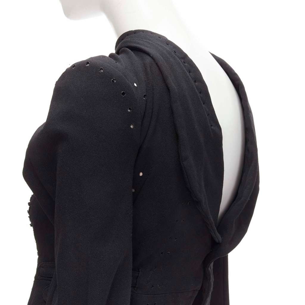 Comme Des Garcons Black Lace Jacket Black Polyester Very good - Back View