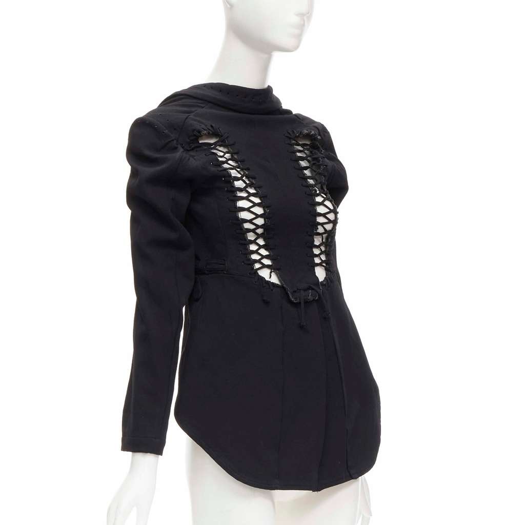 Comme Des Garcons Black Lace Jacket Black Polyester Very good - Inside View