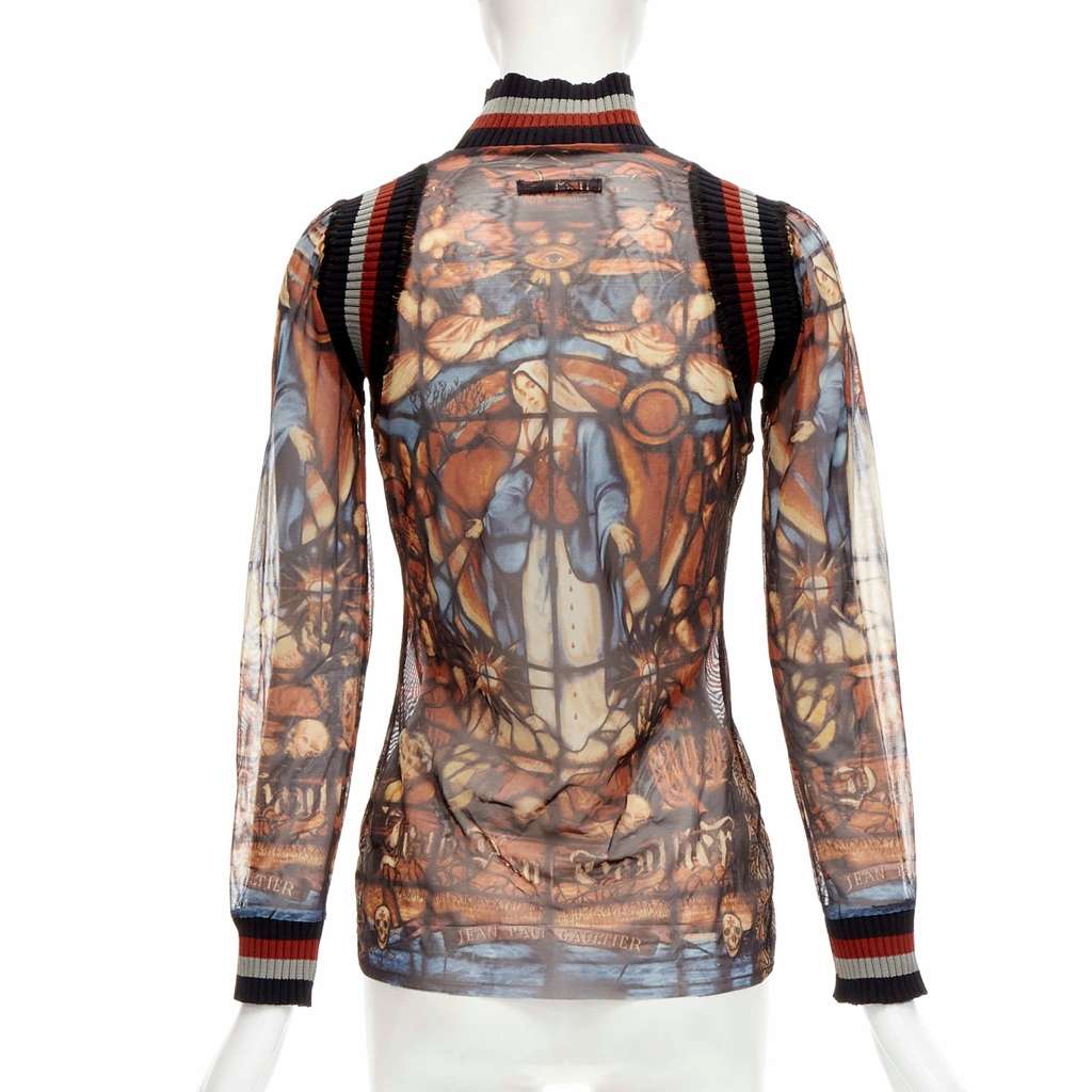 Jean Paul Gaultier Cathedral Ribbed Top MultiColor Never worn - Box View