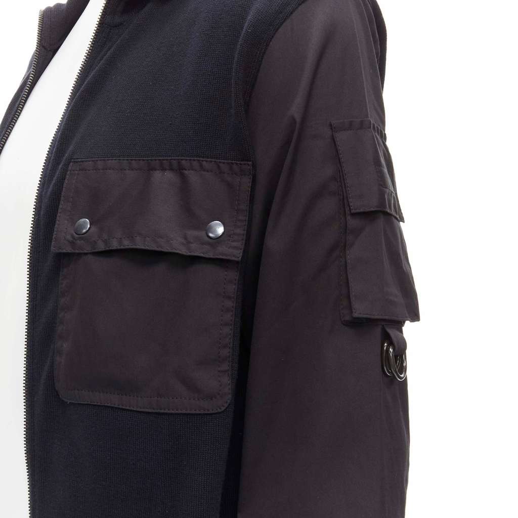 Prada Black Utility Jacket Black Cotton Very good - Back View