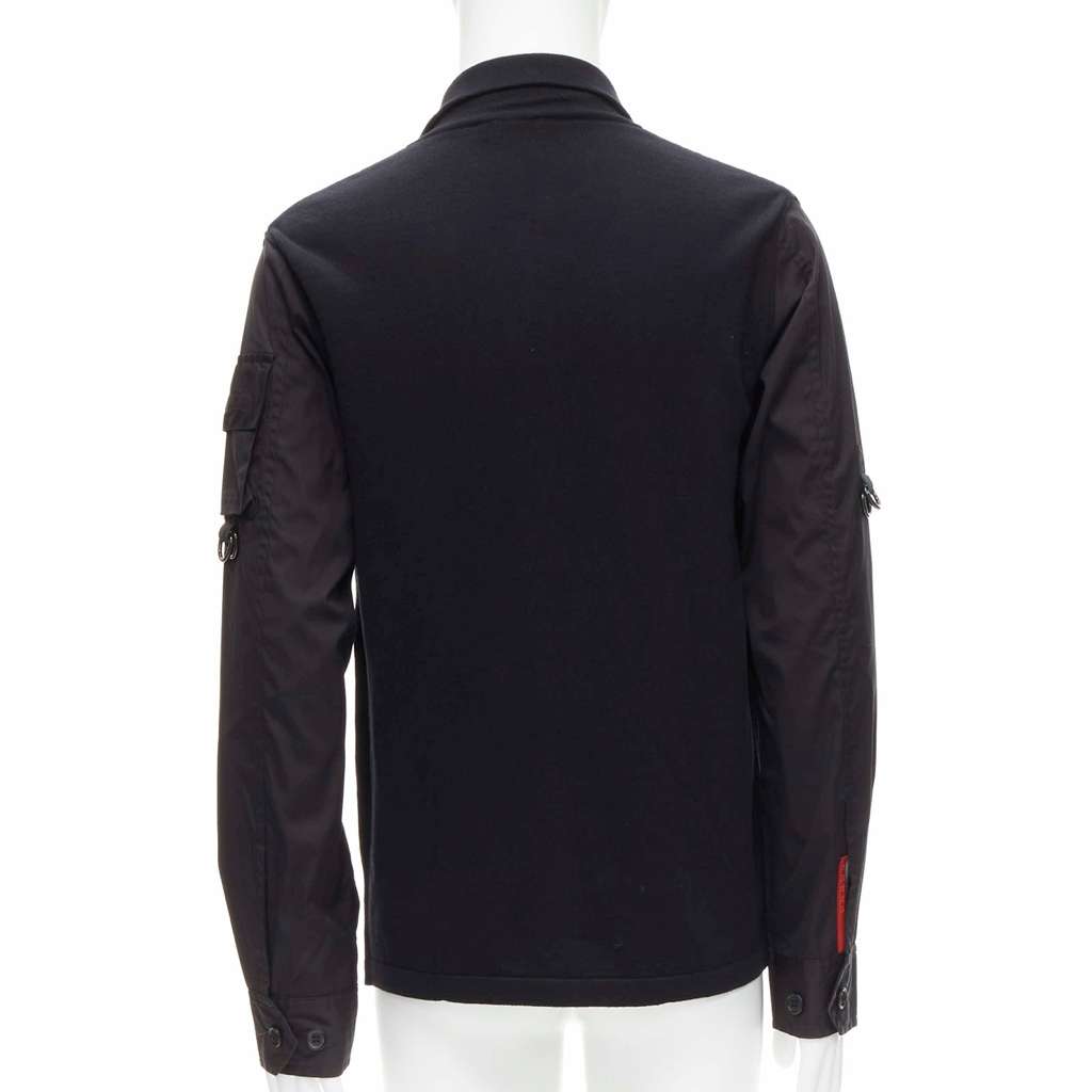 Prada Black Utility Jacket Black Cotton Very good - Box View