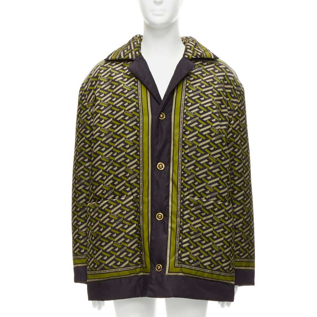 Versace Green Padded Coat Green Polyamide Never worn, with tag - Inside View