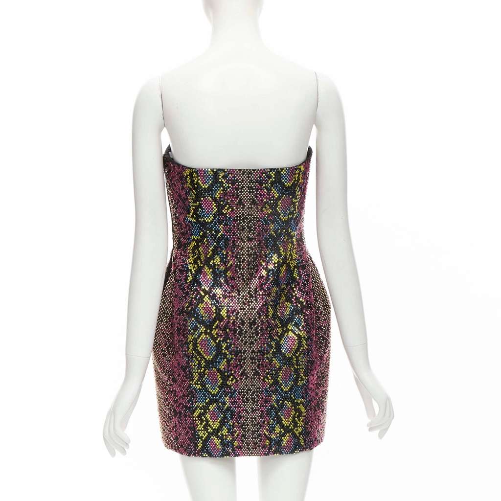 Versace Scaled Crystal Dress Pink Polyester Never worn, with tag - Box View