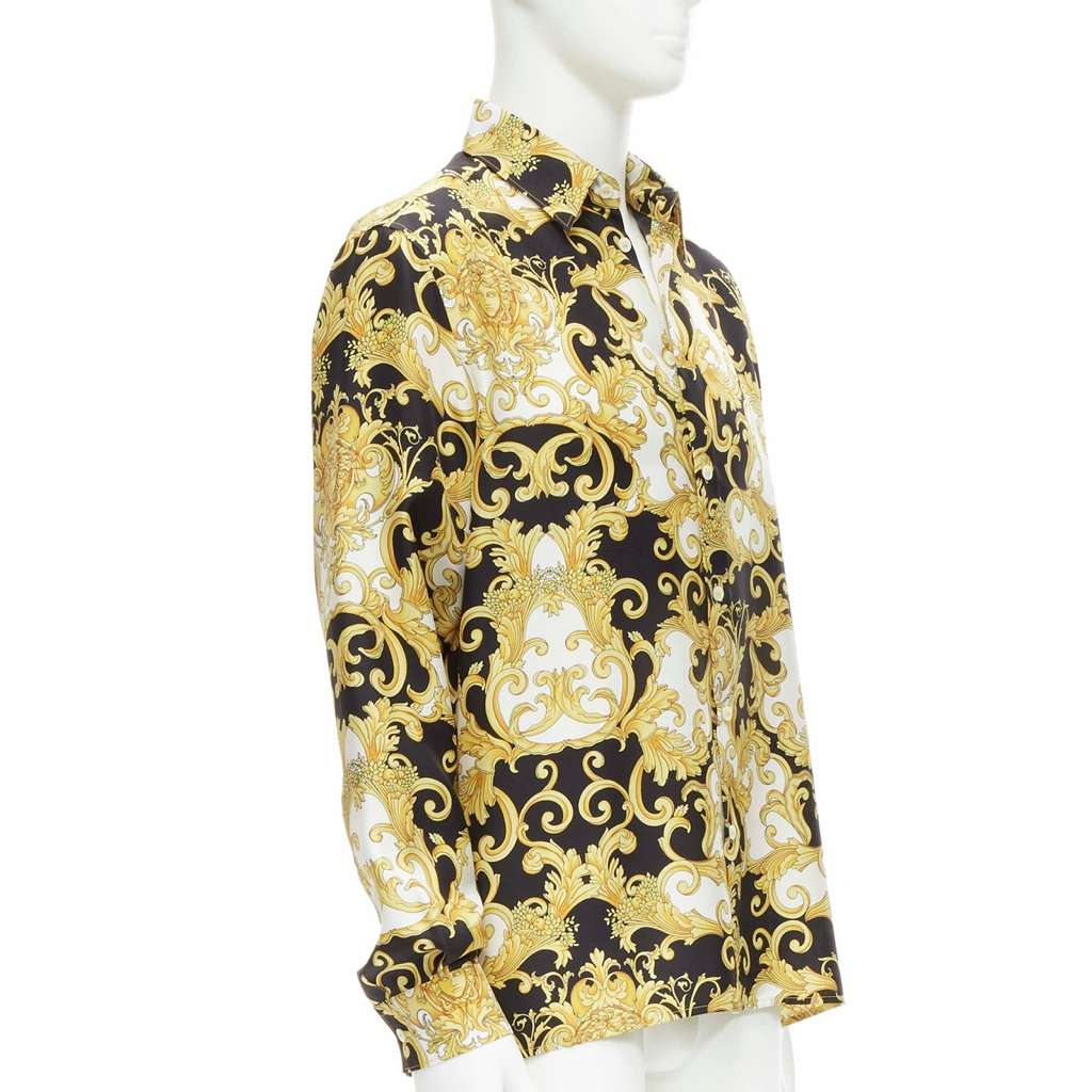 Versace Renaissance Silk Shirt MultiColor Silk Never worn, with tag - Back View