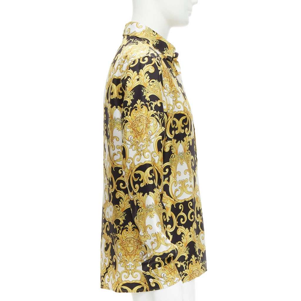 Versace Renaissance Silk Shirt MultiColor Silk Never worn, with tag - Inside View
