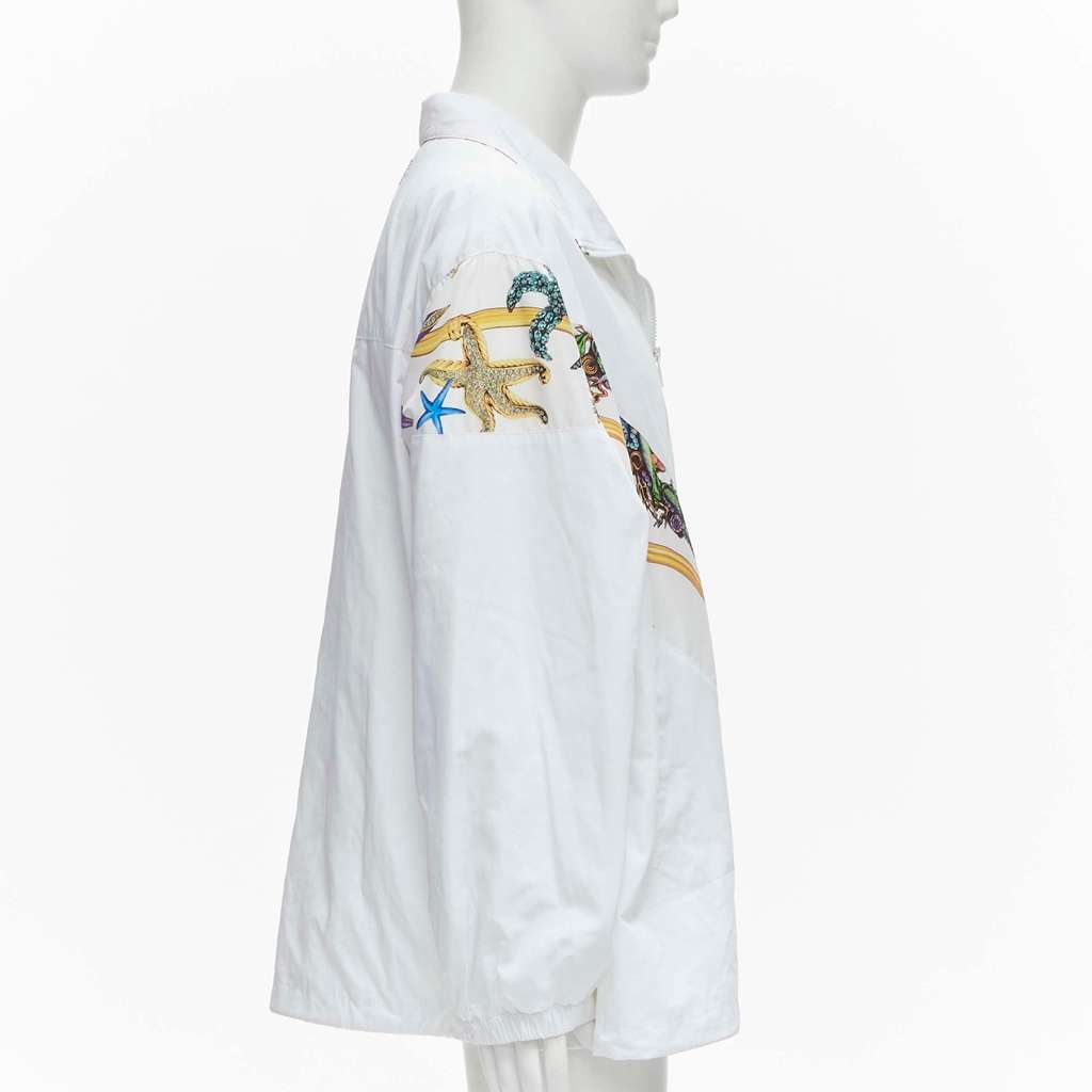 Versace White Starfish Jacket White Polyester Never worn, with tag - Model View
