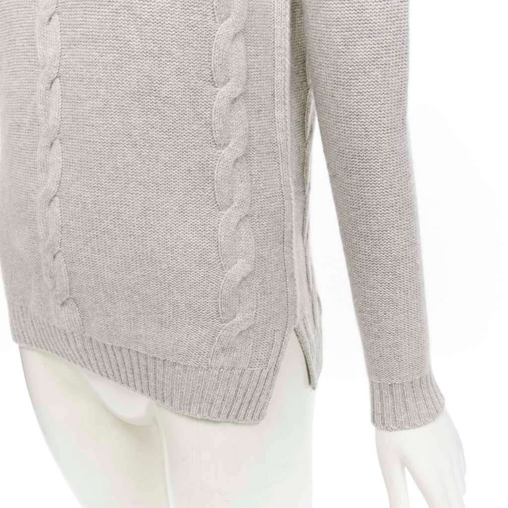 Loro Piana Braid Knit Sweater Grey Cashmere Never worn - Back View