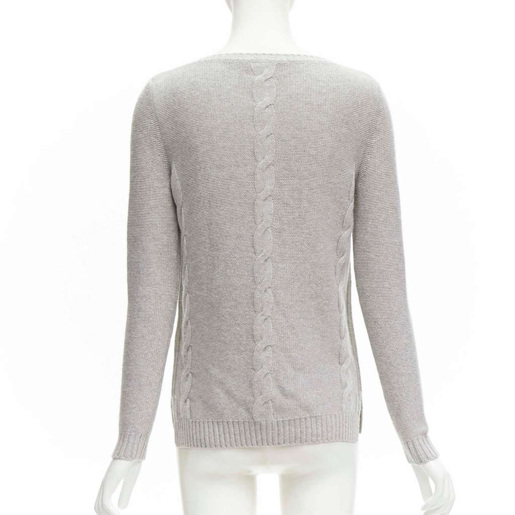 Loro Piana Braid Knit Sweater Grey Cashmere Never worn - Box View