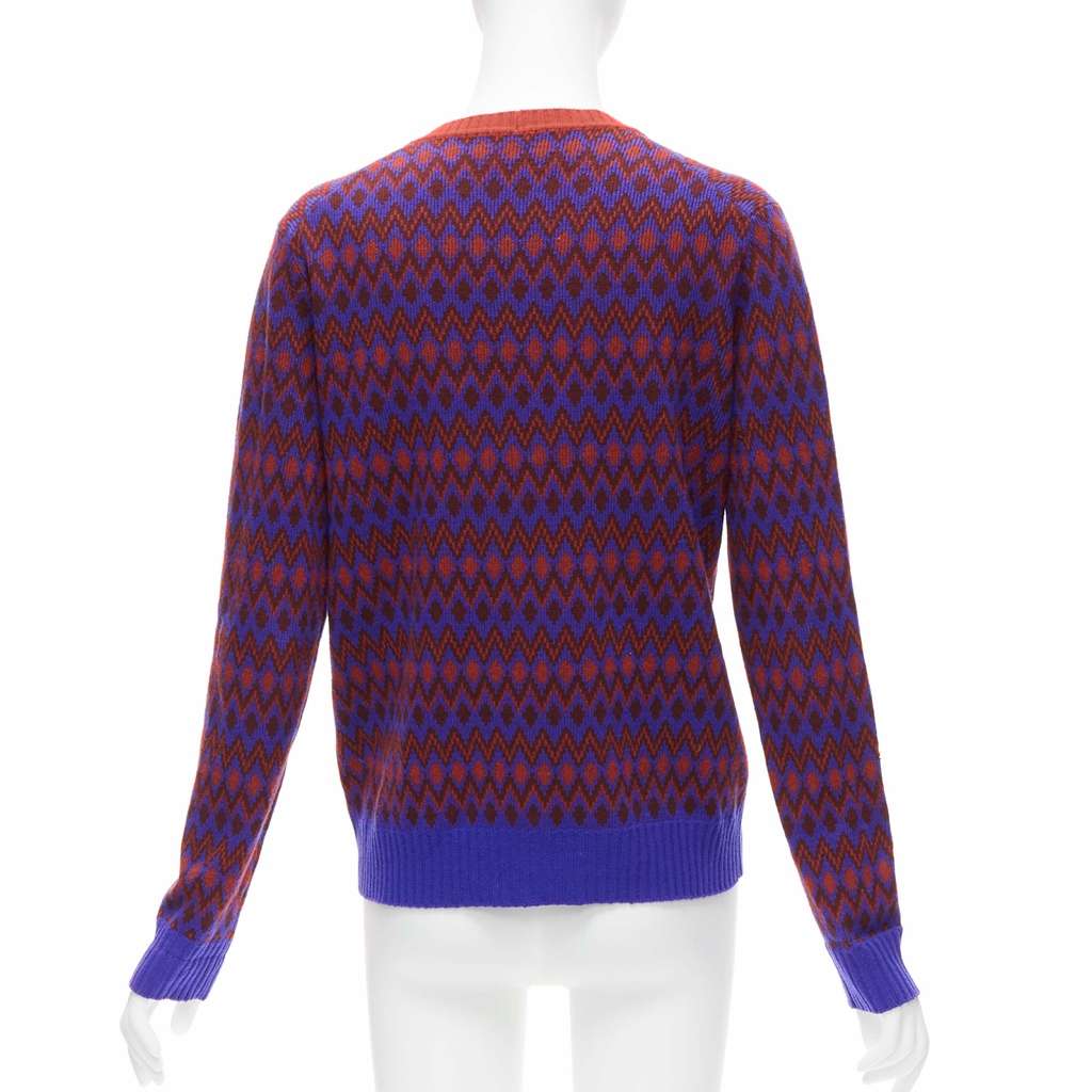 Prada Racing Logo Cardigan Red Wool Very good - Box View
