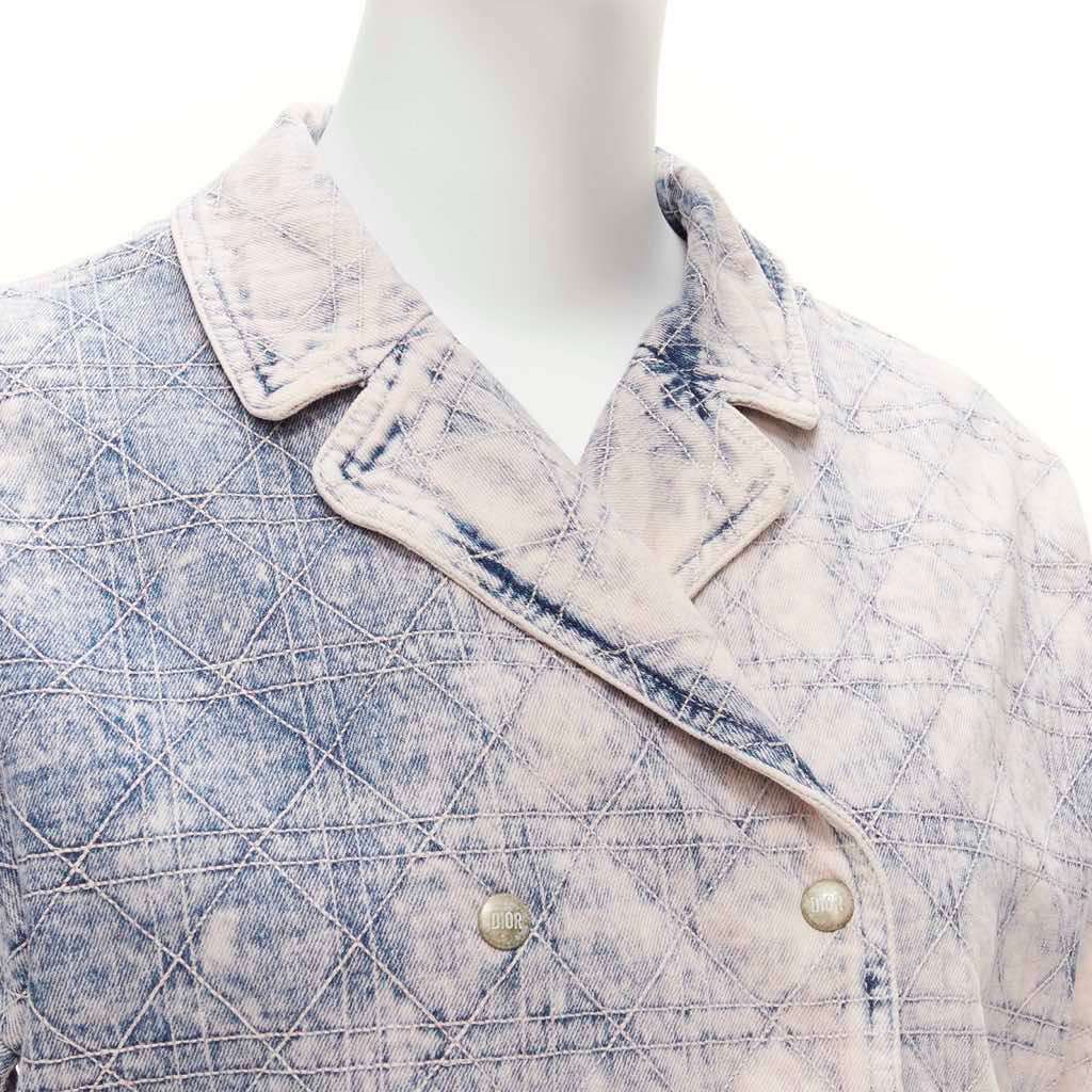 Christian Dior Blue Cannage Jacket Blue Cotton Never worn - Back View