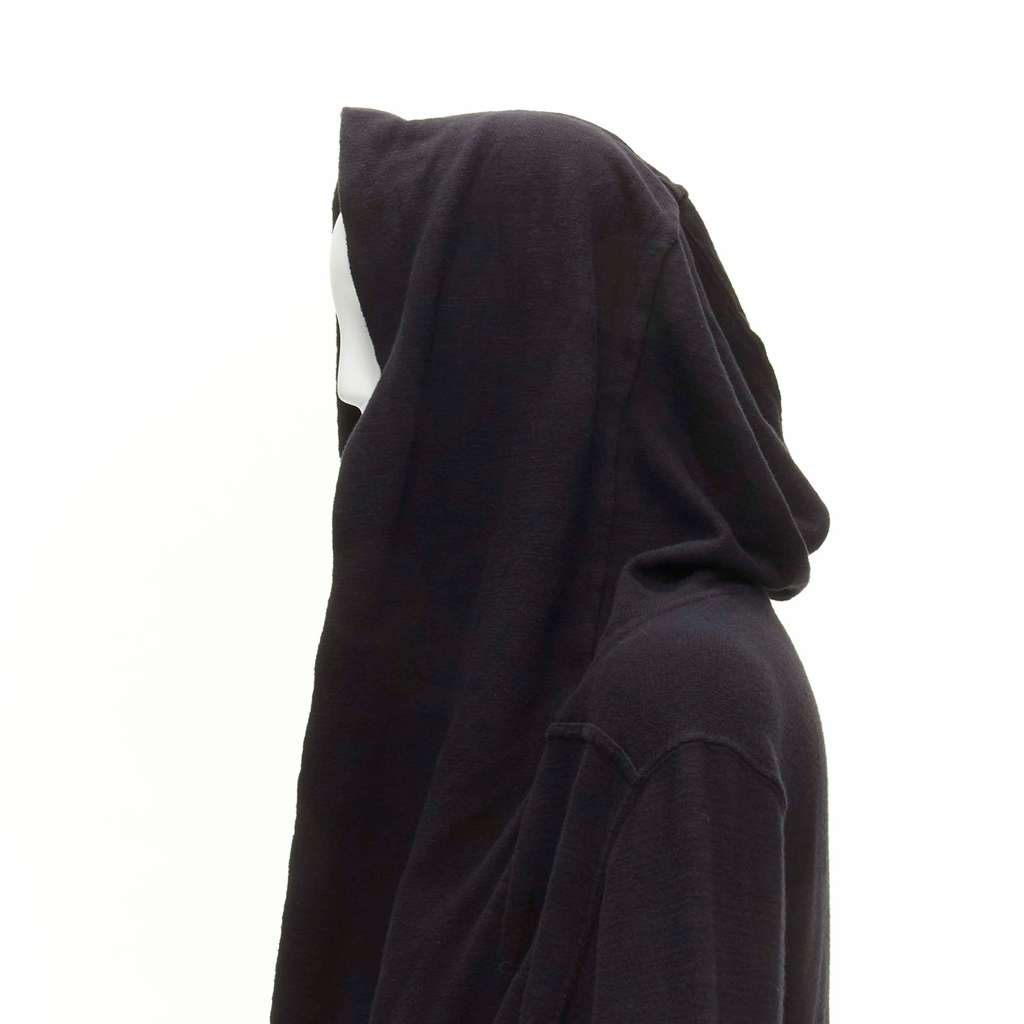 Rick Owens Black Hooded Robe Black Cotton Very good condition - Back View