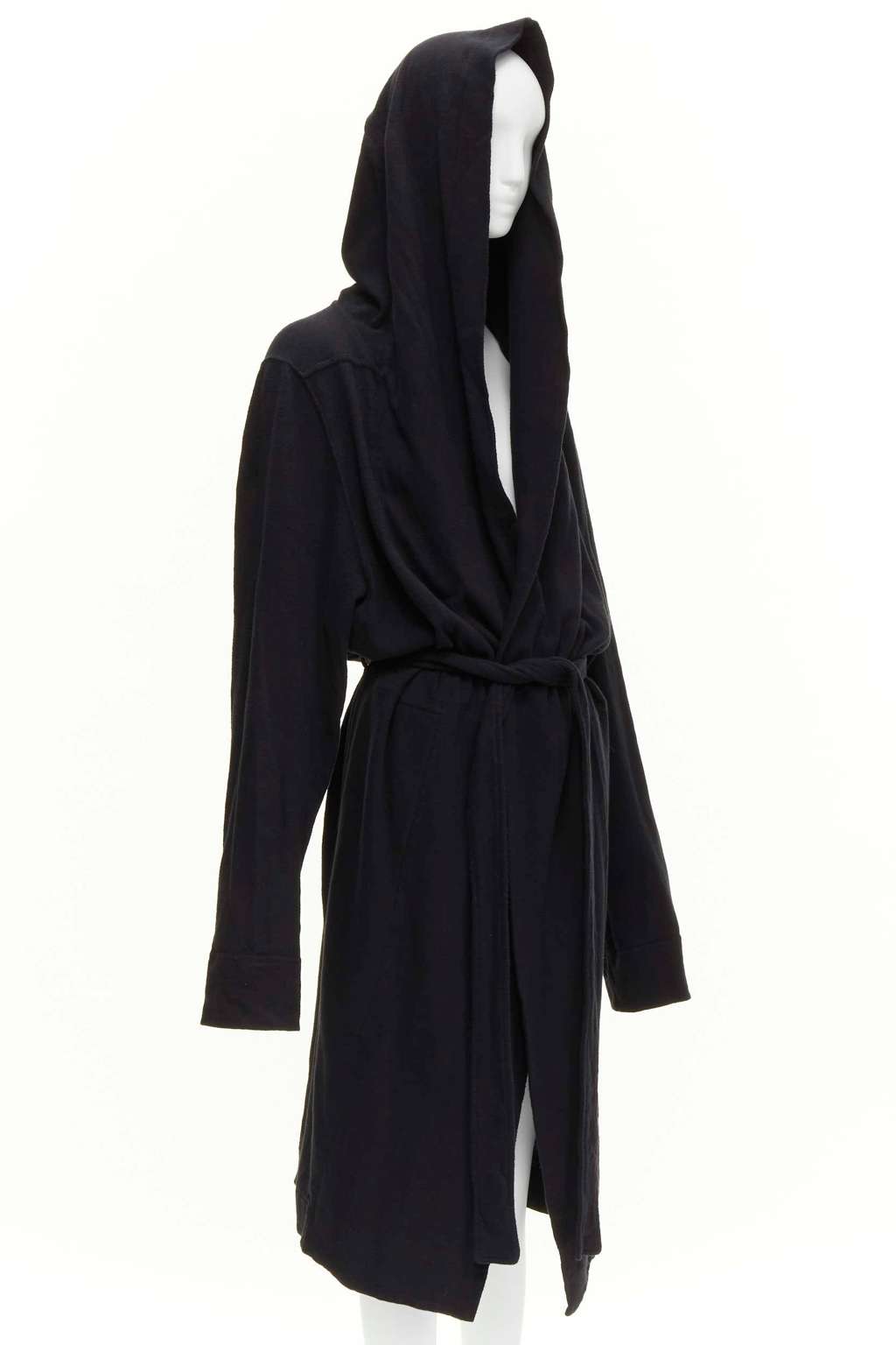 Rick Owens Black Hooded Robe Black Cotton Very good condition - Inside View