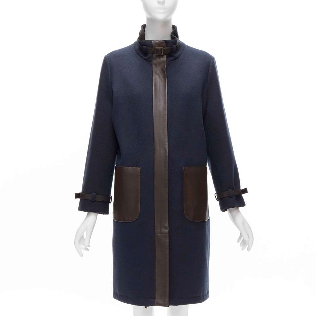 Loro Piana Reversible Wool Jacket Navy Cashmere Very good - Front View
