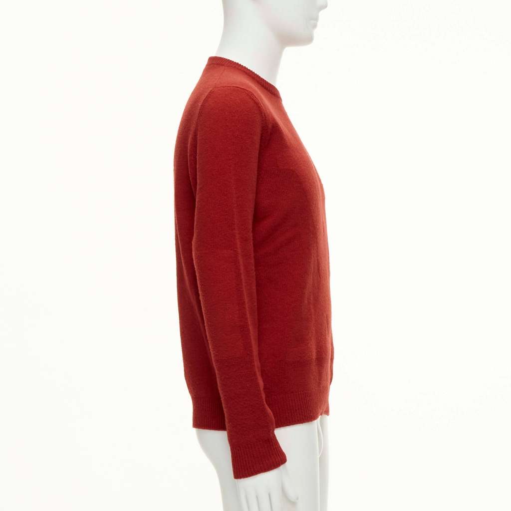 Louis Vuitton Logo Crew Sweater Red Wool Very good - Model View