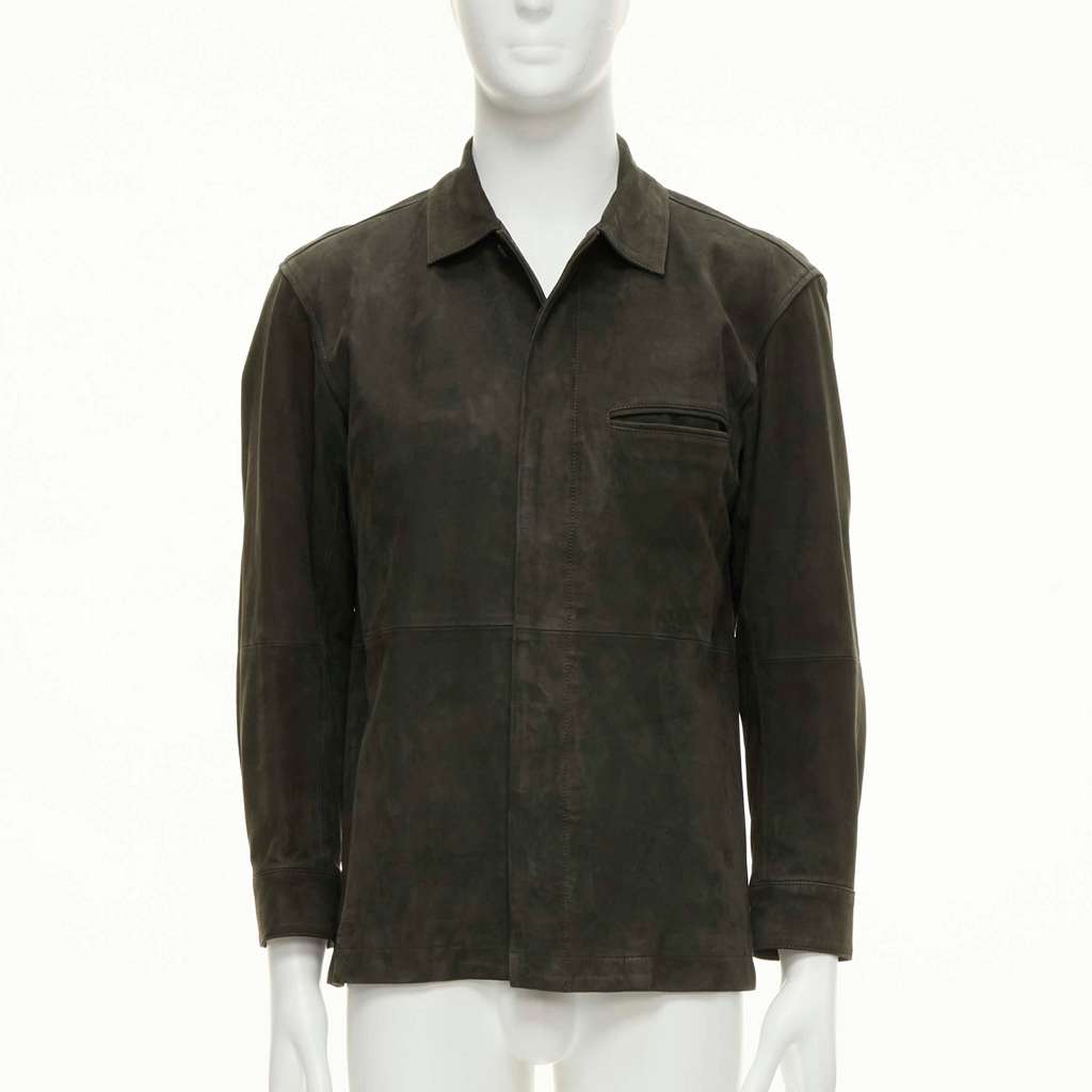 Issey Miyake Grey Suede Overshirt Grey Suede Fair - Inside View