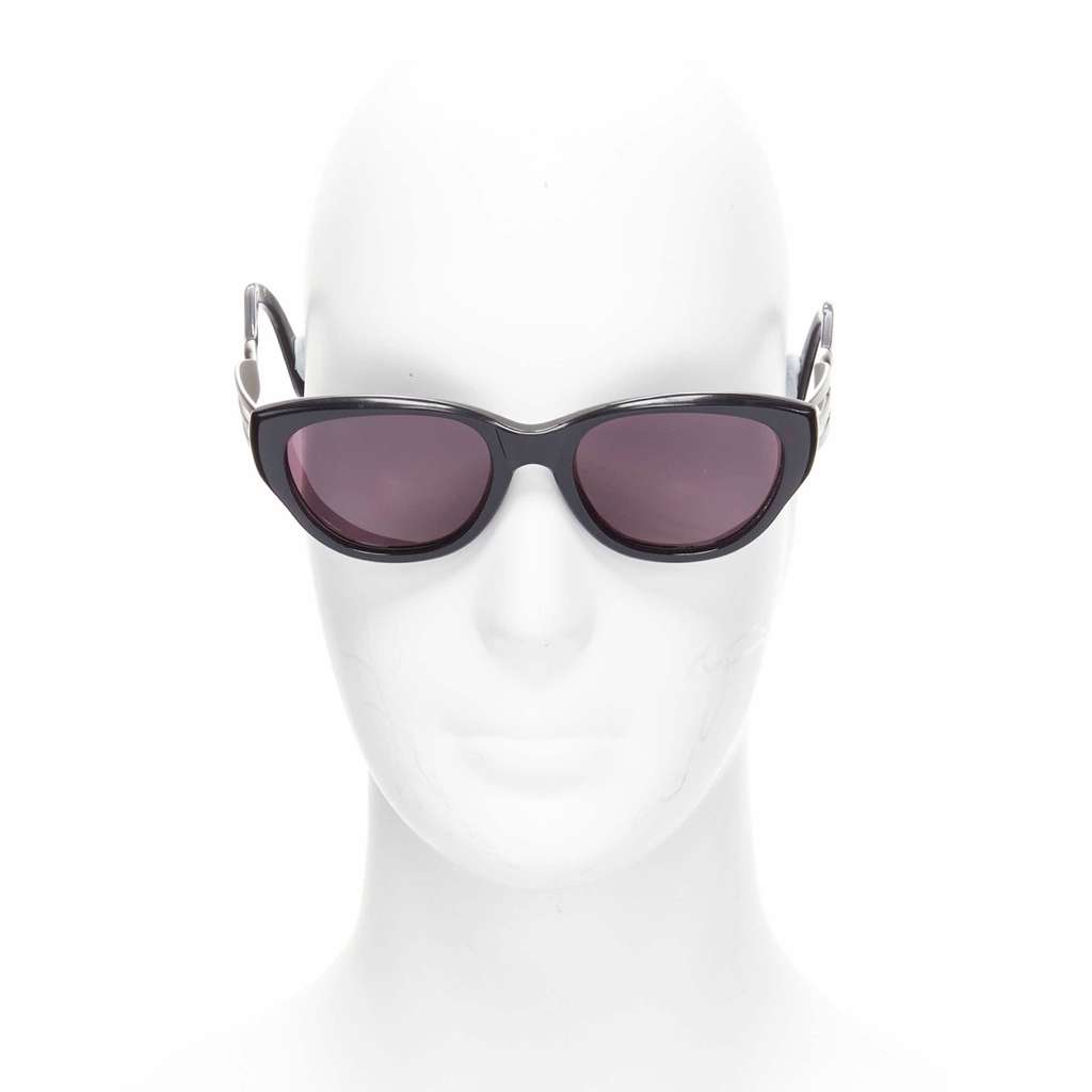 Jean Paul Gaultier Fork Temple Glasses Black Metal Fair - Back View