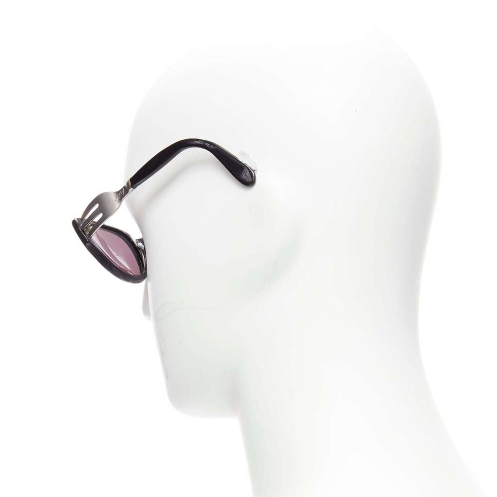 Jean Paul Gaultier Fork Temple Glasses Black Metal Fair - Model View
