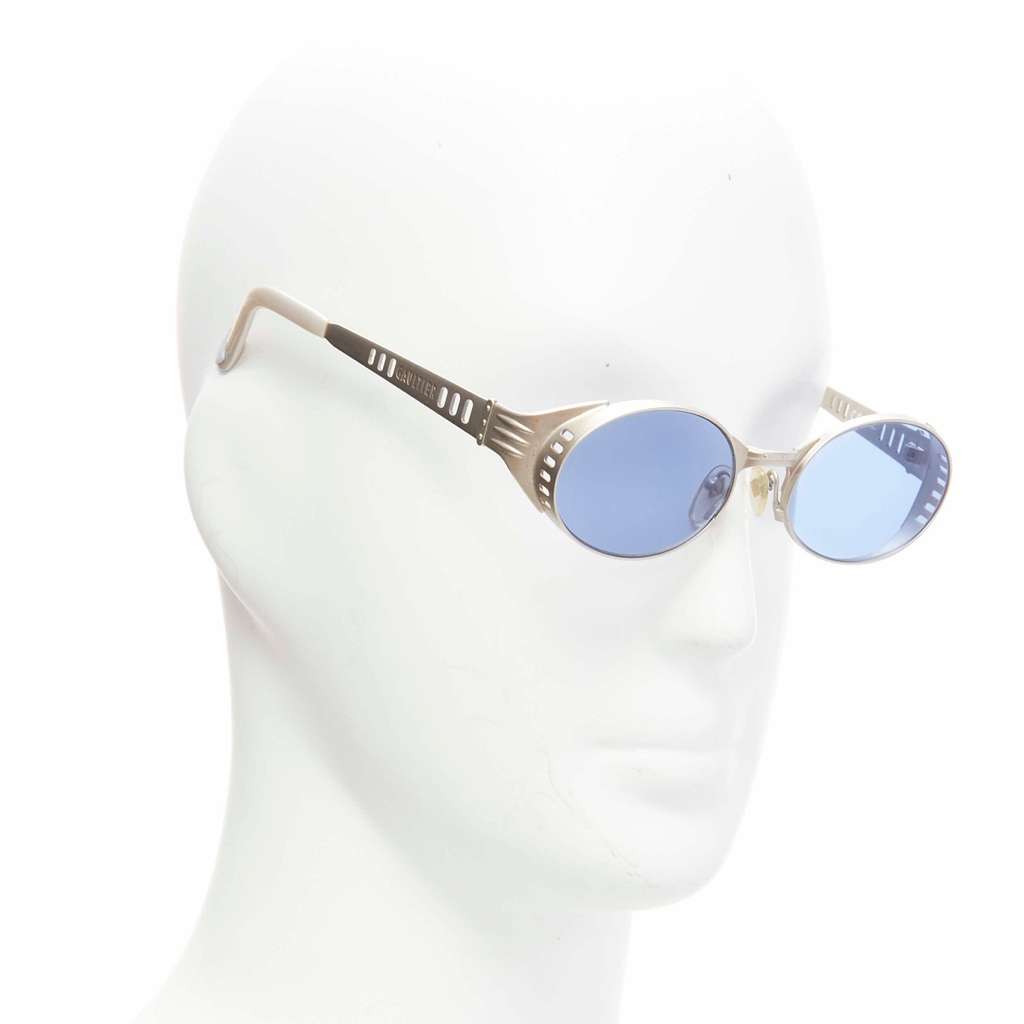 Jean Paul Gaultier Steampunk Sunglasses Blue Metal Fair - Front View