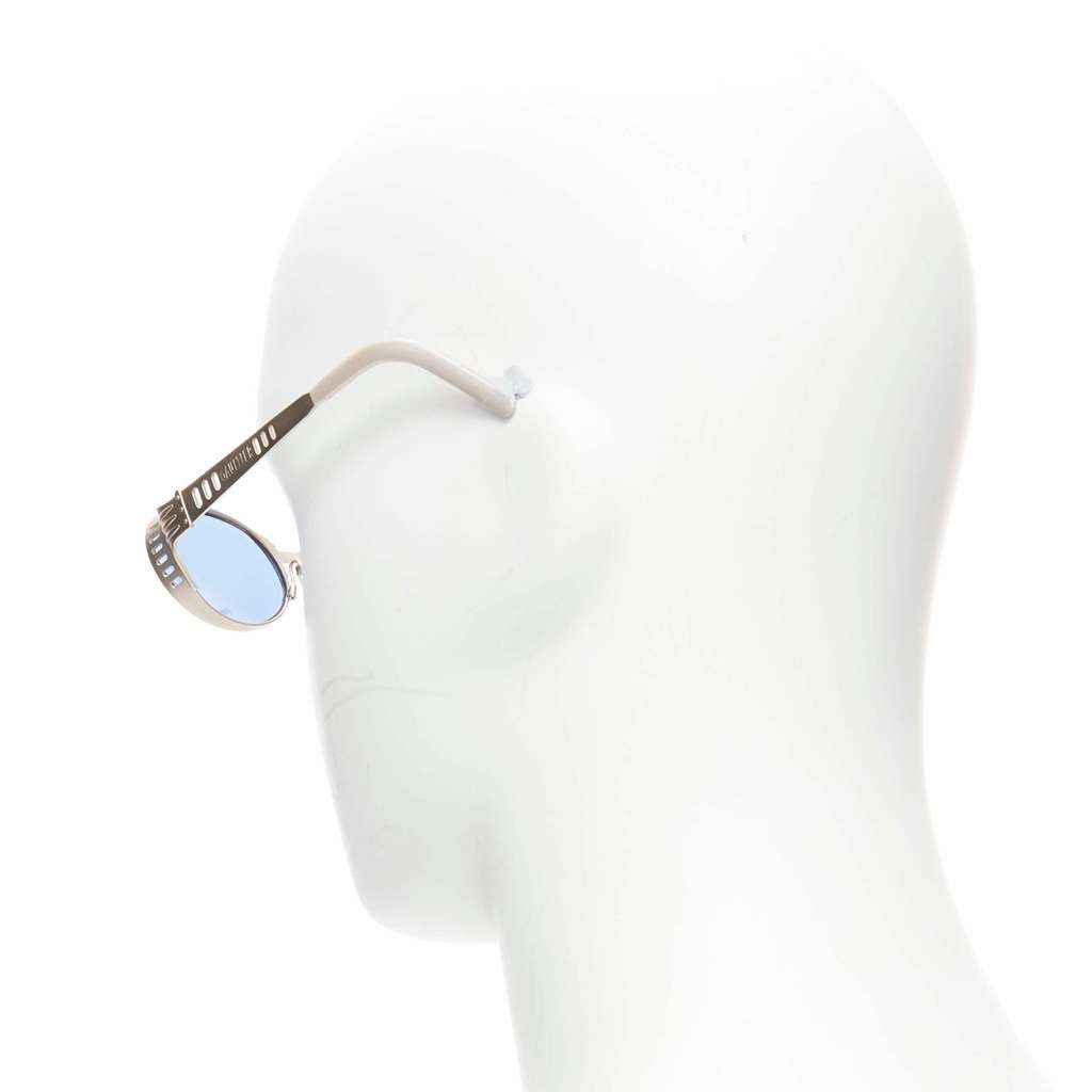 Jean Paul Gaultier Steampunk Sunglasses Blue Metal Fair - Model View