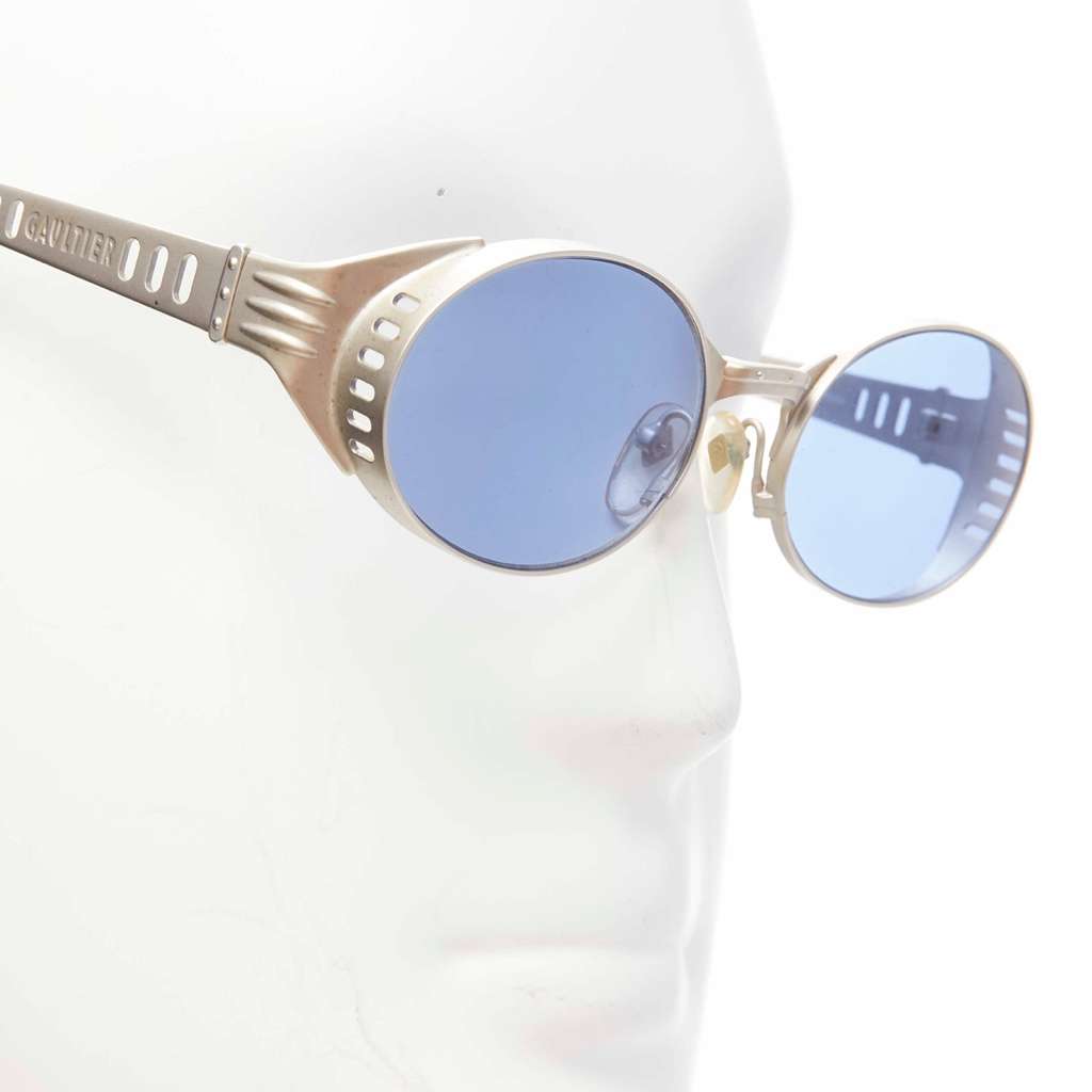 Jean Paul Gaultier Steampunk Sunglasses Blue Metal Fair - Box View