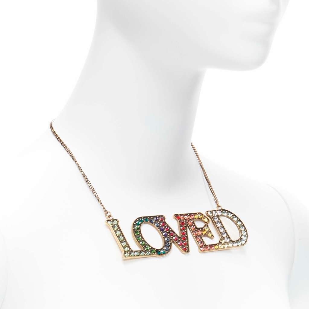 Gucci Gradient Pendant Necklace MultiColor Metal Very good - Inside View
