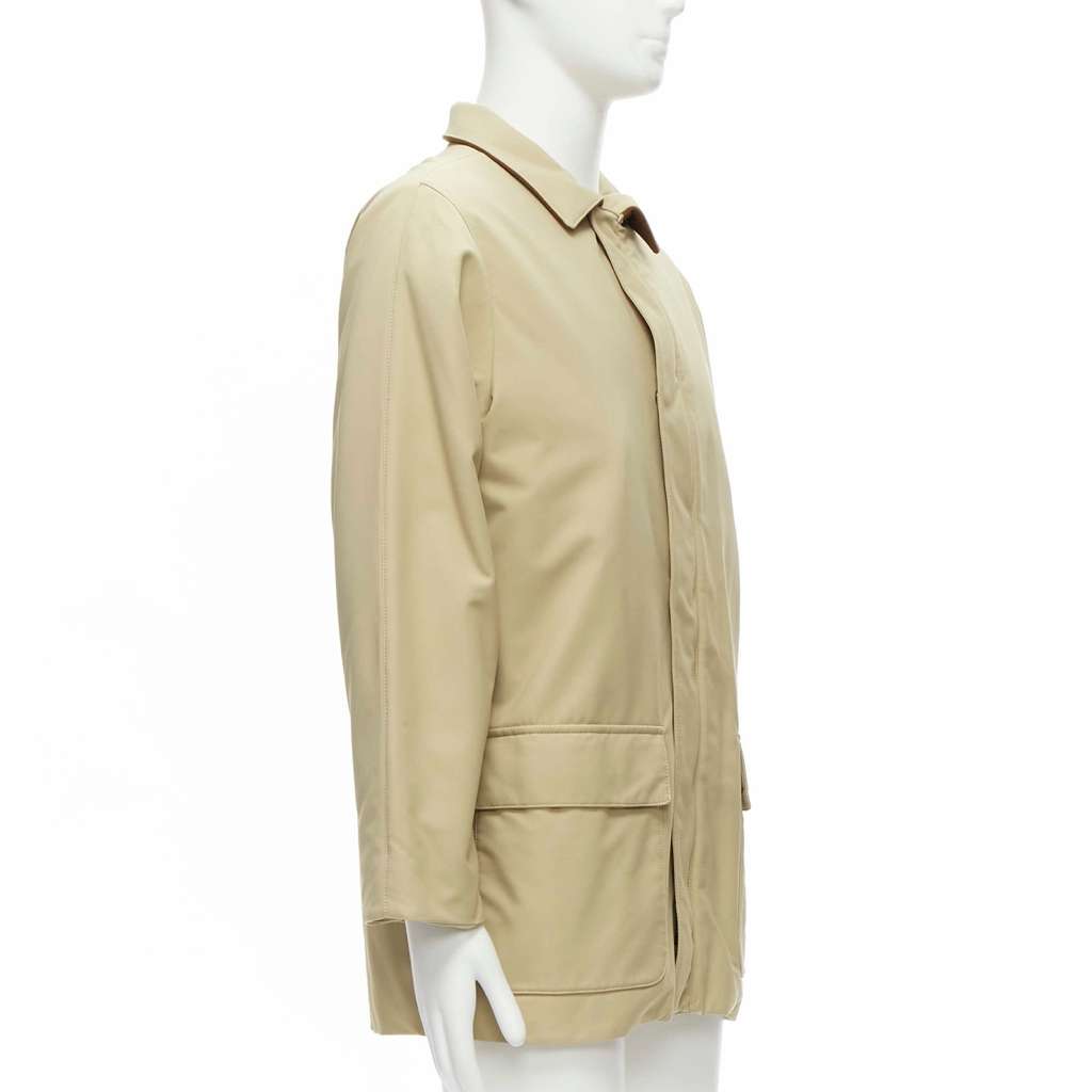 Loro Piana Beige Longline Coat Beige Very good - Model View