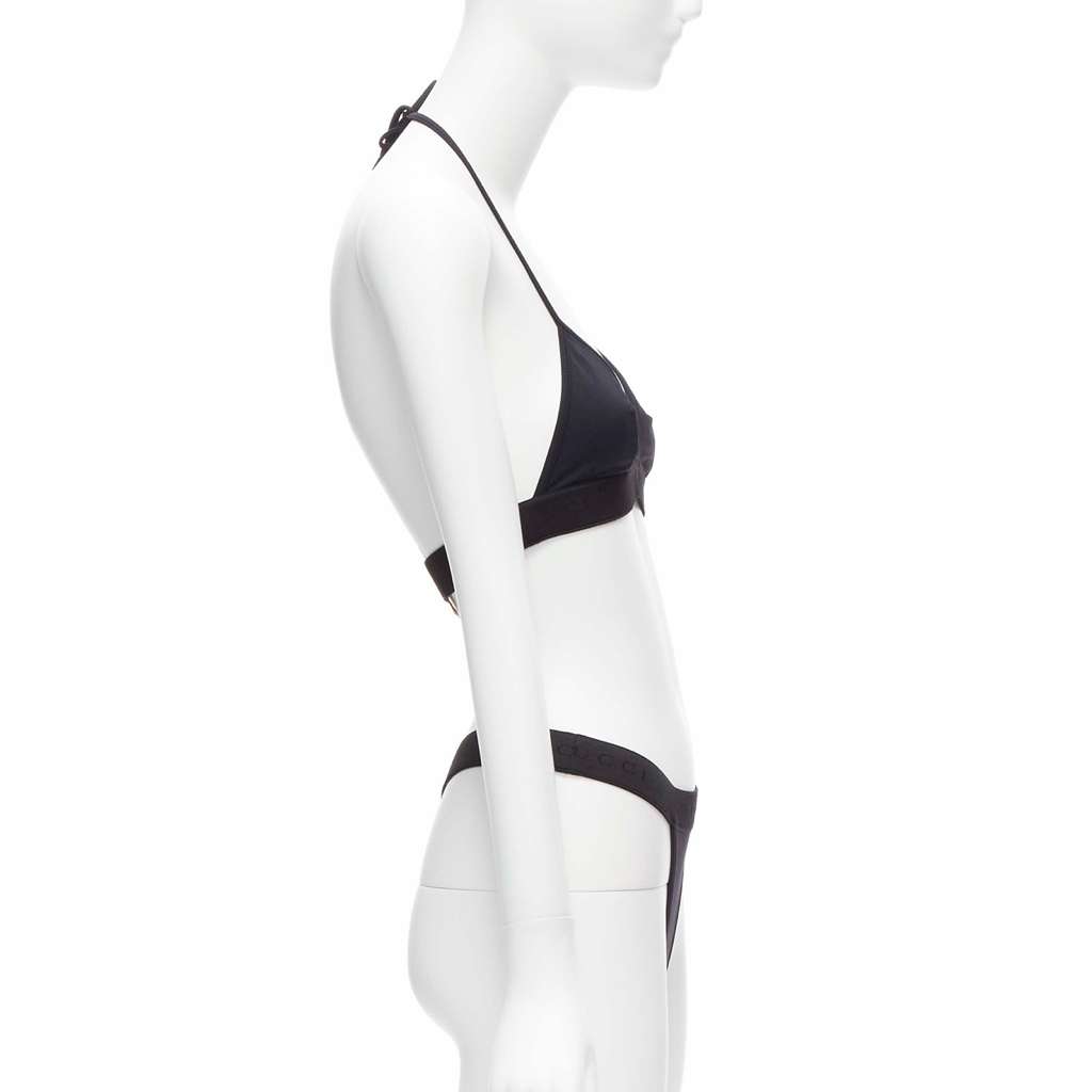 Gucci Logo Bikini Set Black Never worn, with tag - Model View