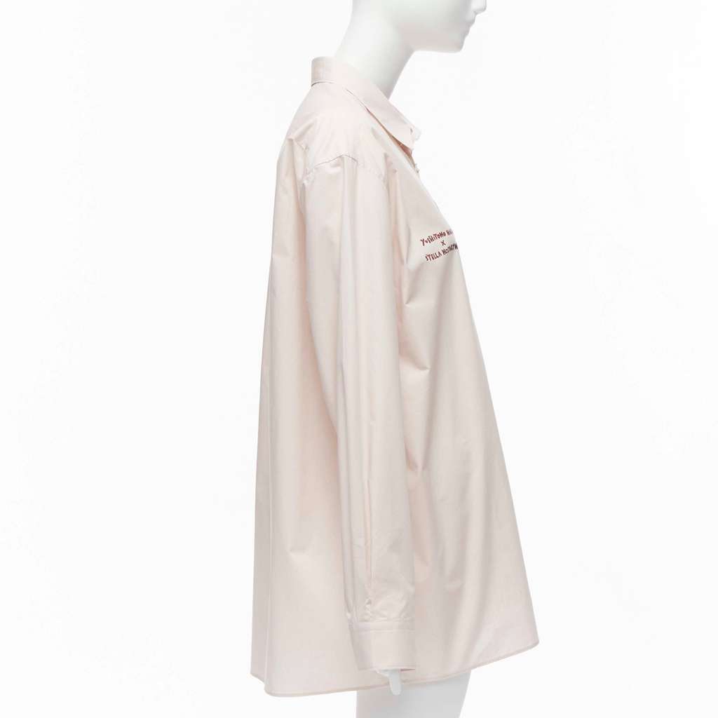 Stella Mccartney Graphic Oversized Shirt Pink Cotton Never worn, with tag - Model View