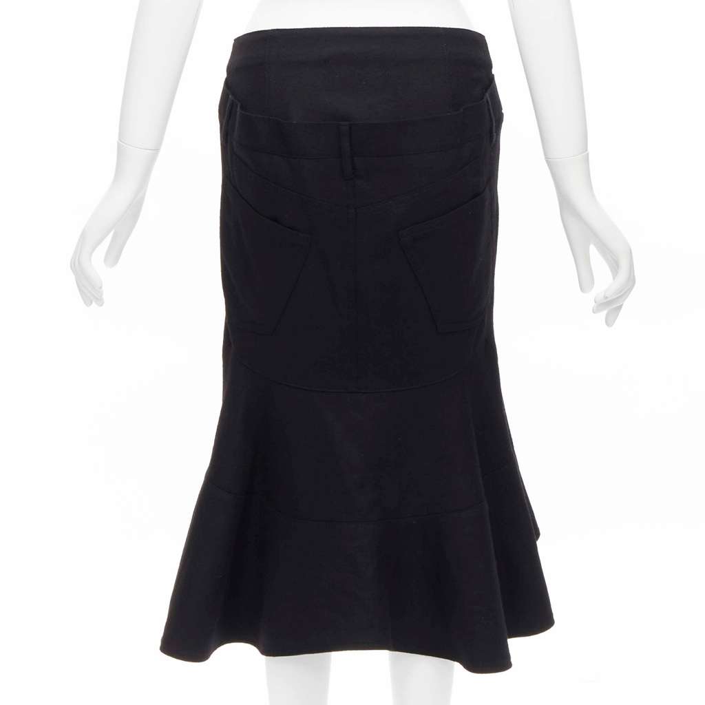 Junya Watanabe Polka Dot Skirt Black Wool Never worn - Box View