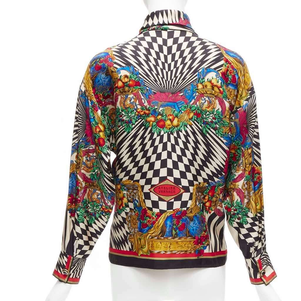 Gianni Versace Graphic Collar Shirt MultiColor Silk Fair - Box View