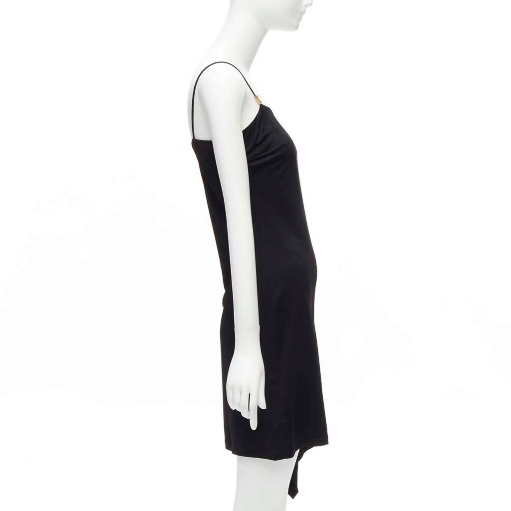 Gianni Versace Logo Charm Dress Black Very good - Model View