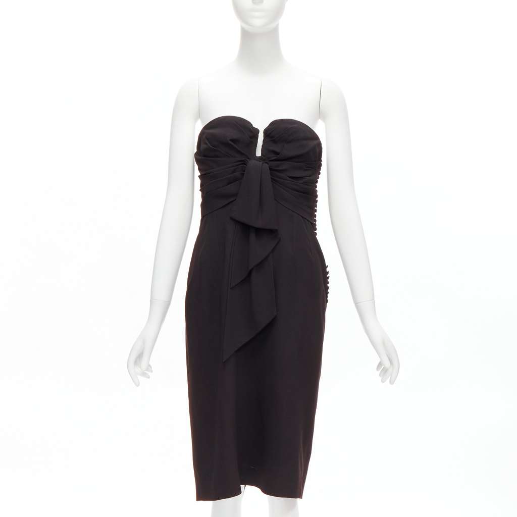 Christian Dior Strapless Goddess Dress Black Polyester Very good - Front View