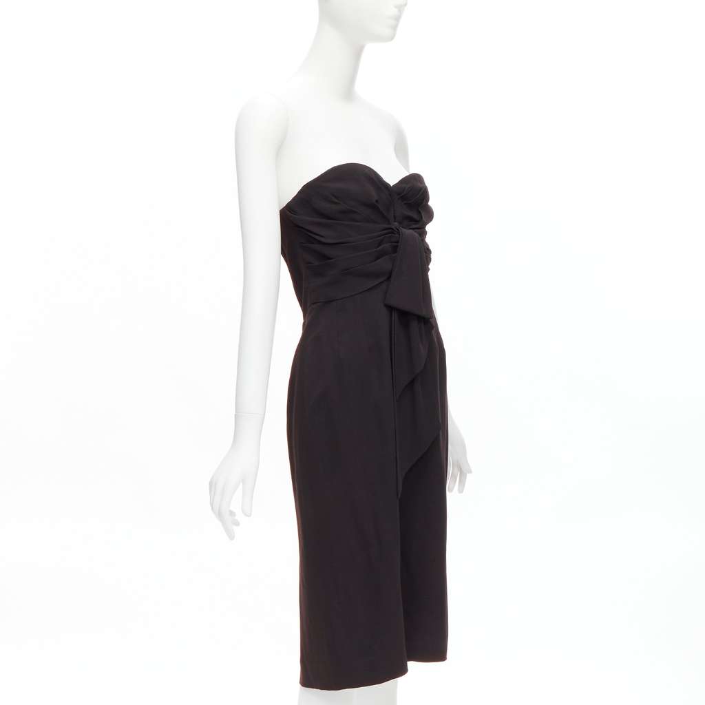 Christian Dior Strapless Goddess Dress Black Polyester Very good - Inside View