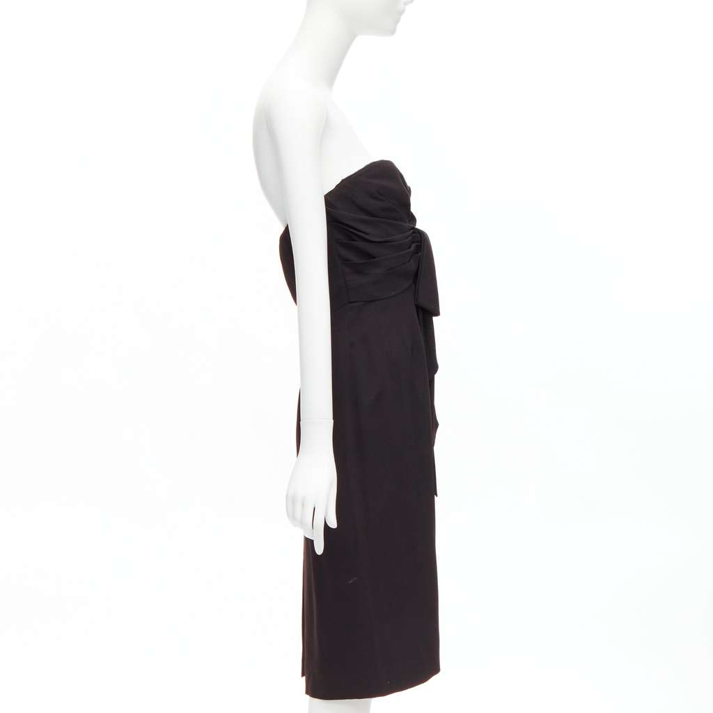 Christian Dior Strapless Goddess Dress Black Polyester Very good - Model View